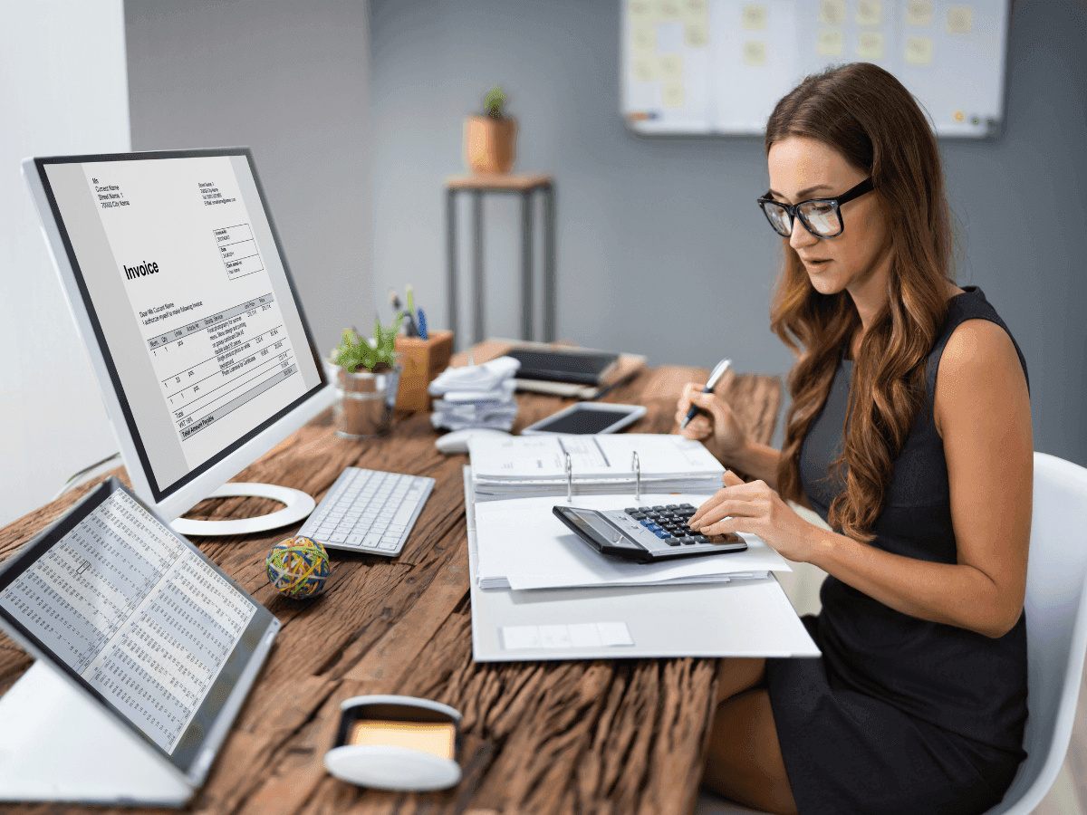 Professional accounting and finance portfolio image for Mauritius showing premium office workflow invoicing and business support