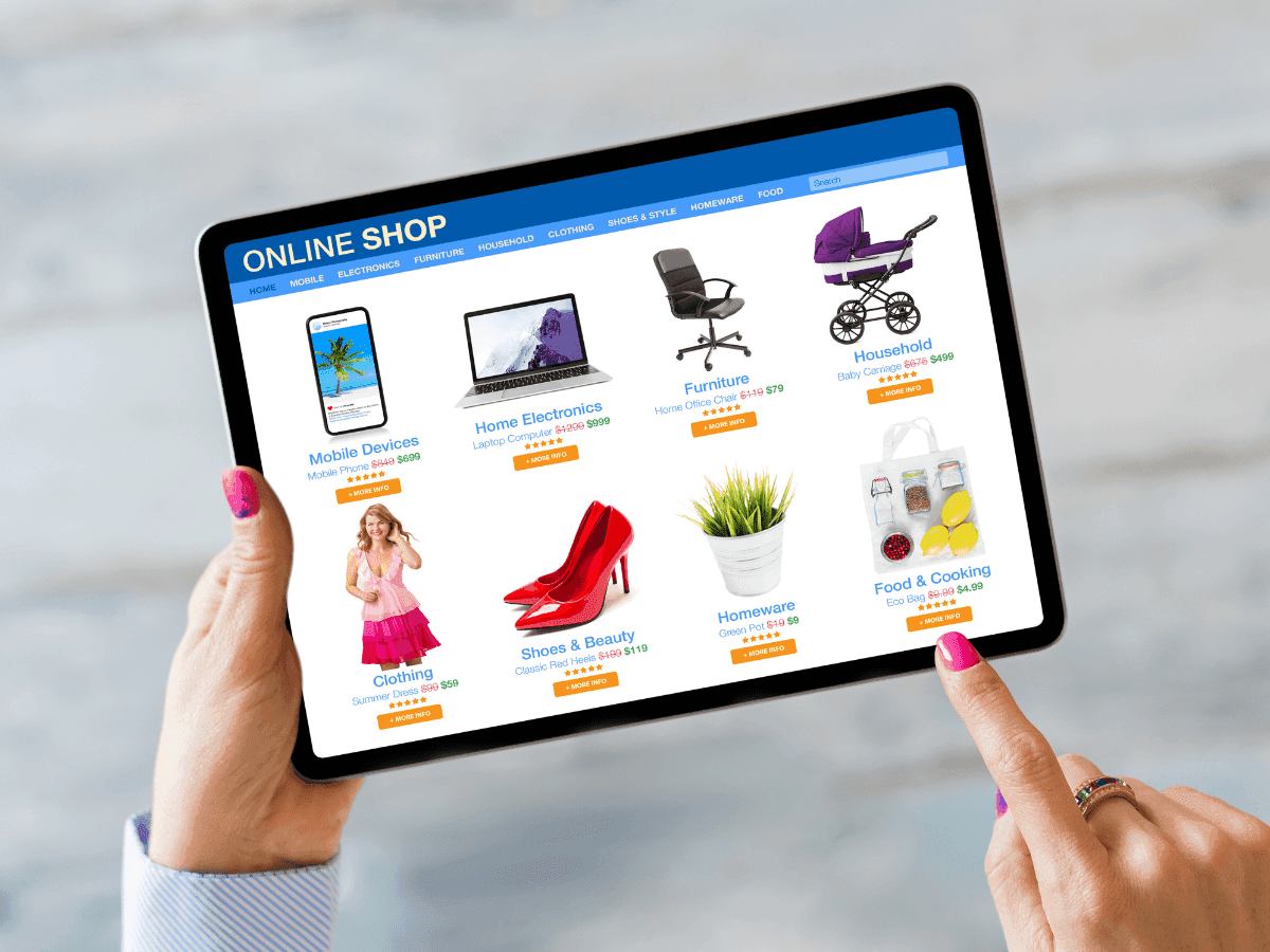 Premium e-commerce website portfolio project in Mauritius showing a clean online store and modern shopping interface