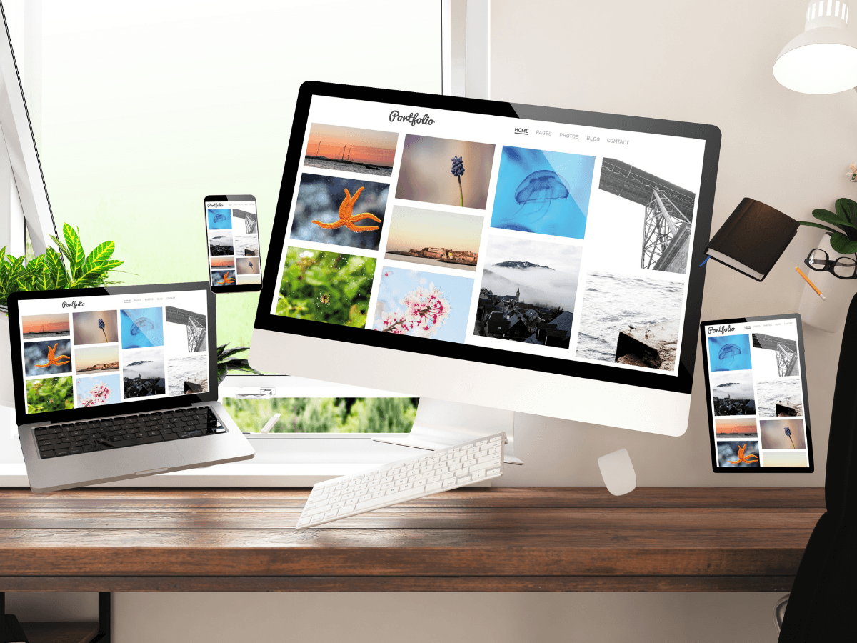 Luxury corporate website portfolio project across desktop laptop mobile and tablet for MoBiz.mu in Mauritius