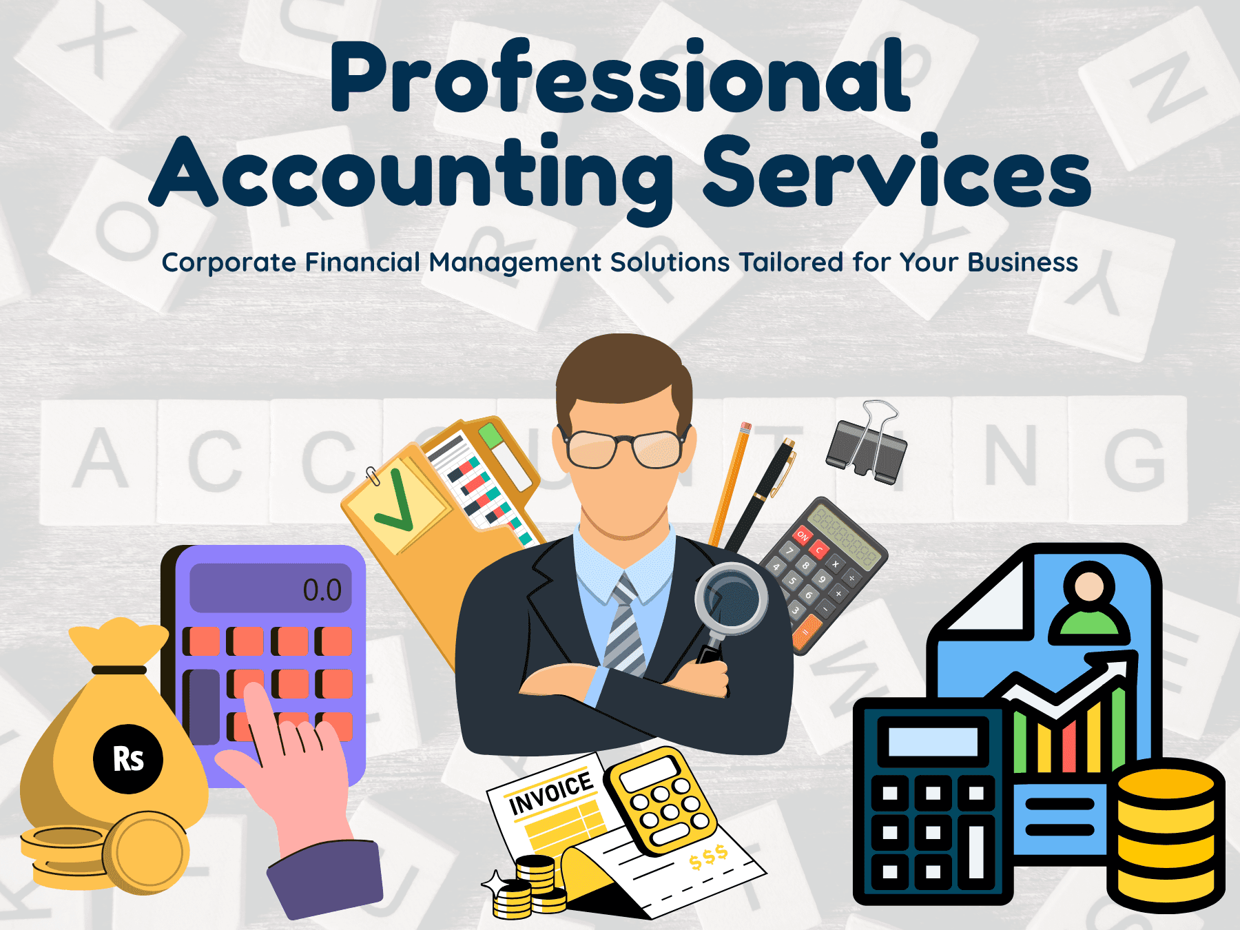 Premium accounting and tax services image for MoBiz.mu in Mauritius showing professional finance and business compliance support