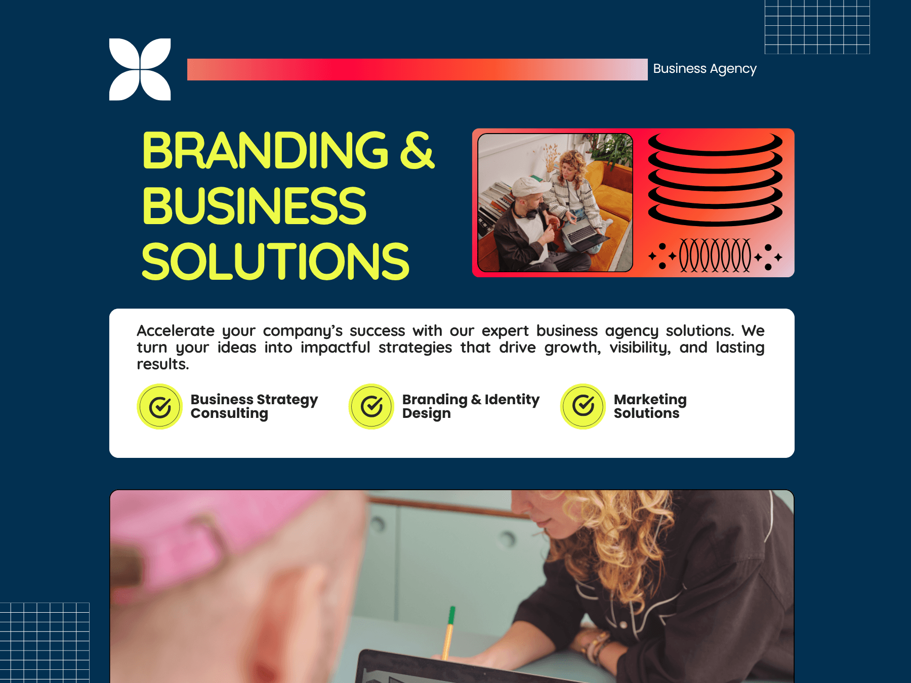 Premium branding and business solutions image for MoBiz.mu in Mauritius showing brand development, presentations, and business launch assets