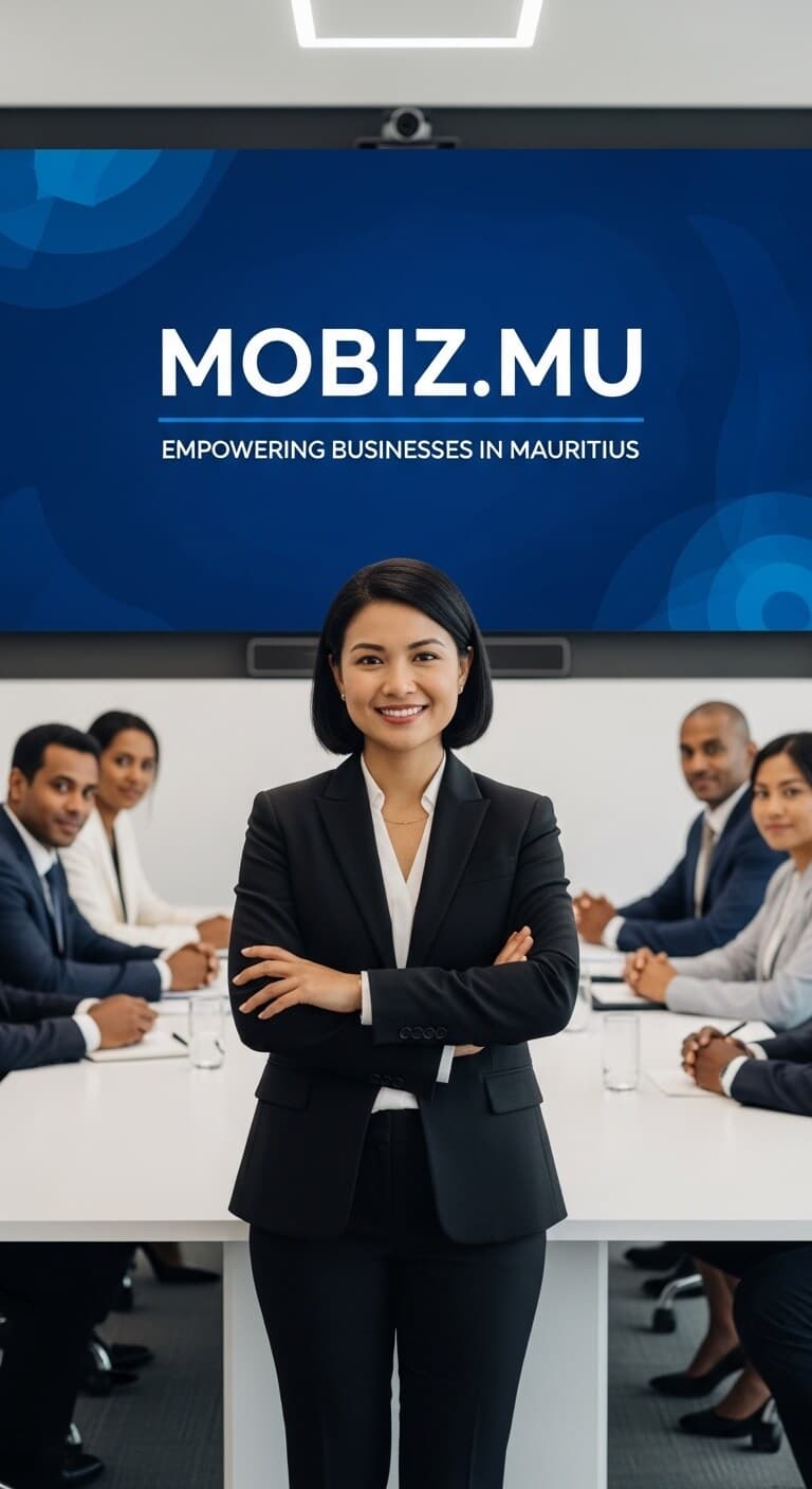 Executive service image representing premium digital marketing branding and business solutions in Mauritius by MoBiz.mu